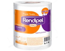 Papel Toalla Jumbo Rendipel Doble Hoja Blanco 100 Metros 500 Hojas Precortado