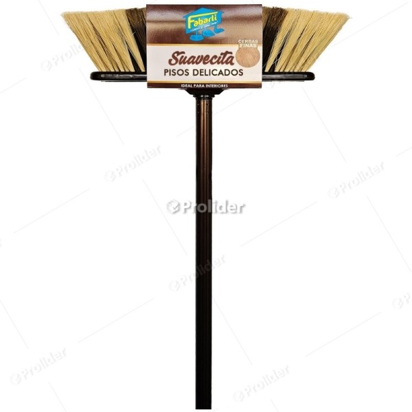 Escoba de Plástico La Suavecita Cerdas Suaves
