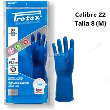 Guantes Protex Calibre 22 Azul Talla M (8 - 8.5)