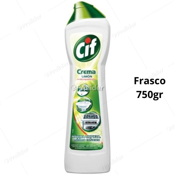 Limpiador Crema Cif Multiusos Grande Frasco 750 gr Limón