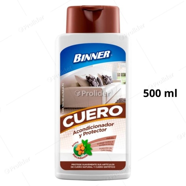 Protector Acondicionador de Cuero Binner Frasco 500 ml (Frasco Blanco)