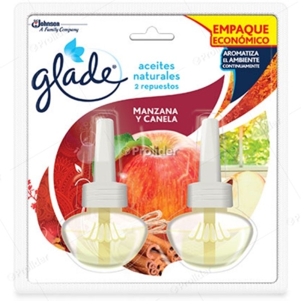 Repuesto Aceite Eléctrico Glade Paquete x 2 unidades Manzana Y Canela