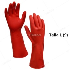 Guantes Domésticos Rojos Gloves Talla 9 (L)