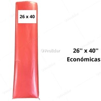 Bolsas Plásticas Rojas económicas Termicas / 26 x 40 / 100 unidades