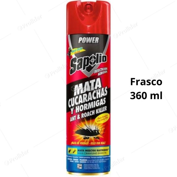 Insecticida En Spray Sapolio Frasco 360 ml Mata Cucarachas Y Hormigas