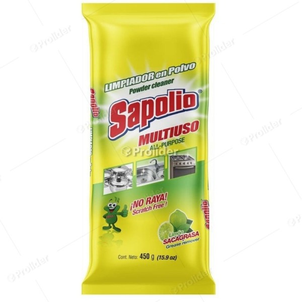Repuesto Pulidor En Polvo Sapolio 450 gr Cocina (Amarillo)