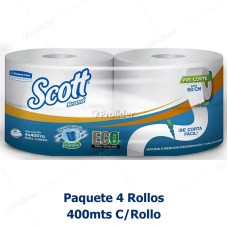 Papel Higiénico Jumbo Scott 400 Metros Paquete x 4 Rollos