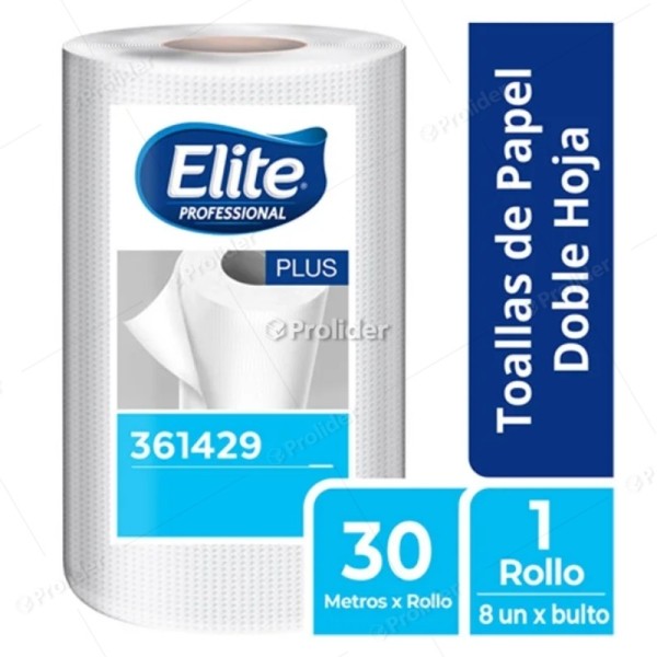 Rollos Papel Toalla Megarollo Elite de 30 Metros Doble Hoja