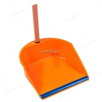 Recogedor Hude con Jebe Levanta Polvo Naranja