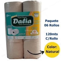 Papel Toalla Jumbo Dalia Ecologico Gofrado Paquete x 6 Rollos