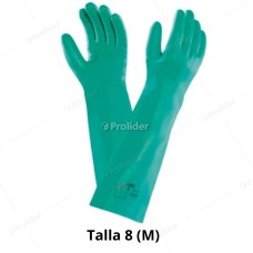 Par de Guantes Nitrilo Verde Semi Industrial Solvex 18 Pulgadas 37-185 Talla M