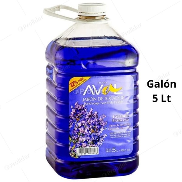 Jabón Líquido Aval Tocador Galón 5 Litros Lavanda