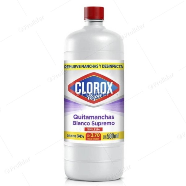 Quitamanchas Clorox Ropa Blanca Frasco 580 ml