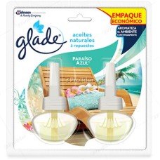 Repuesto Aceite Eléctrico Glade Paquete x 2 unidades Paraíso Azul