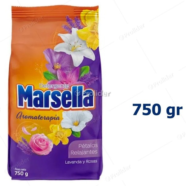 Detergente en Polvo Marsella Bolsa 750 gr Pétalos Relajantes
