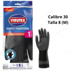 Guantes Tradicionales Virutex Calibre 30 Talla 8 (M) Negro