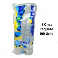 Vasos Plásticos Descartables Transparentes 1 Onza Paquete x 100 unidades