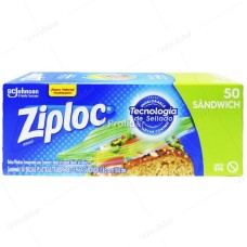 Bolsas Reutilizables Ziploc Para Sandwich Paquete x 50 unidades grandes (16.5 cm x 14.9 cm)