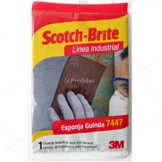 Esponja Fibra Guinda Scotch Brite 3M 6" x 9" Cod. 7447