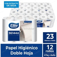 Papel Higiénico Doméstico Elite Paquete x 12 Rollos de 23 Metros 361444