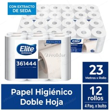 Papel Higiénico Doméstico Elite Paquete x 12 Rollos de 23 Metros 361444