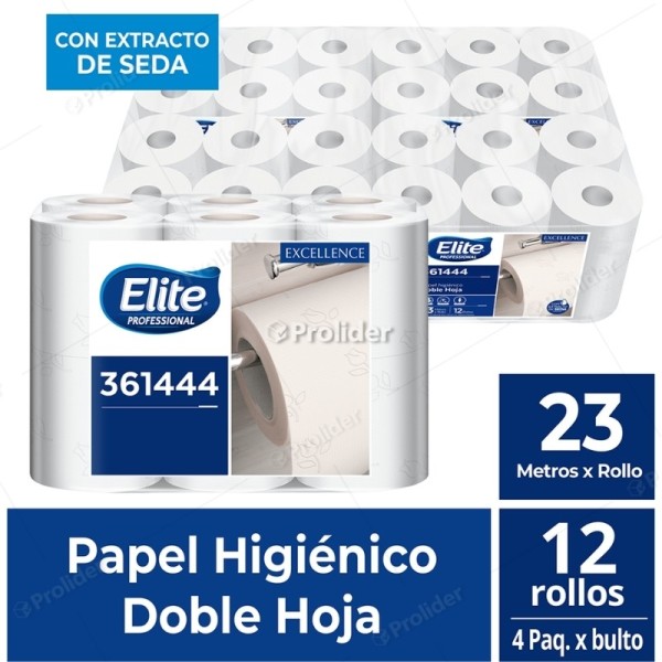 Papel Higiénico Doméstico Elite Paquete x 12 Rollos de 23 Metros 361444