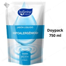 Jabón Líquido Ballerina Sachet 750 ml Hipoalergenico