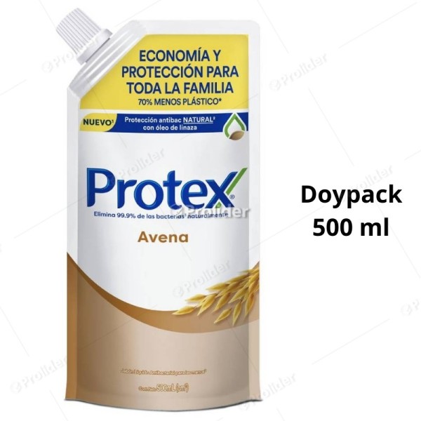 Jabón Líquido Protex Antibacterial Avena Doypack 500 ml