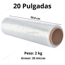 Strech Film Transparente 20 Pulgadas x 2.0 Kilos
