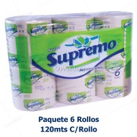 Papel Toalla Jumbo Supremo Ecologico Gofrado Paquete x 6 Rollos