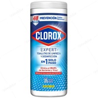 Toallitas de limpieza y Desinfeccion Clorox Expert Frasco x 35 unidades