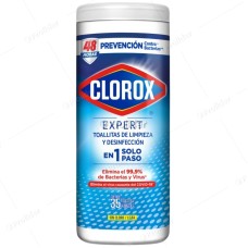 Toallitas de limpieza y Desinfeccion Clorox Expert Frasco x 35 unidades