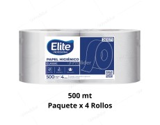 Papel Higiénico Jumbo Elite 500 Metros Paquete x 4 Rollos