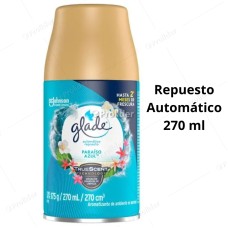 Repuesto Ambientador Automático Glade 270 ml Paraíso Azul