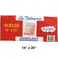 Bolsas Plásticas Blancas Talonera / 14 x 20 / 100 unidades