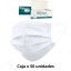 Mascarillas Descartables 3 Pliegues Facemask Caja x 50 unidades Blanco