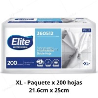 Paquete Papel Interfoliado Elite XL Blanco x 200 unidades 361530
